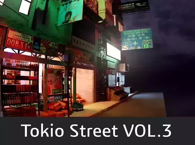 Tokio street 3 3D model