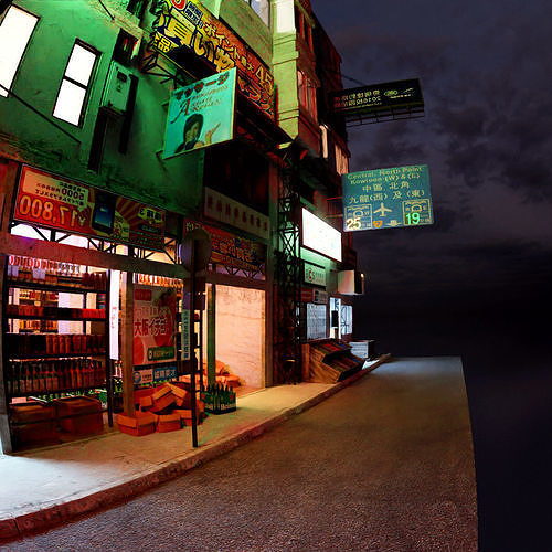 Tokio street 3 3D model 2