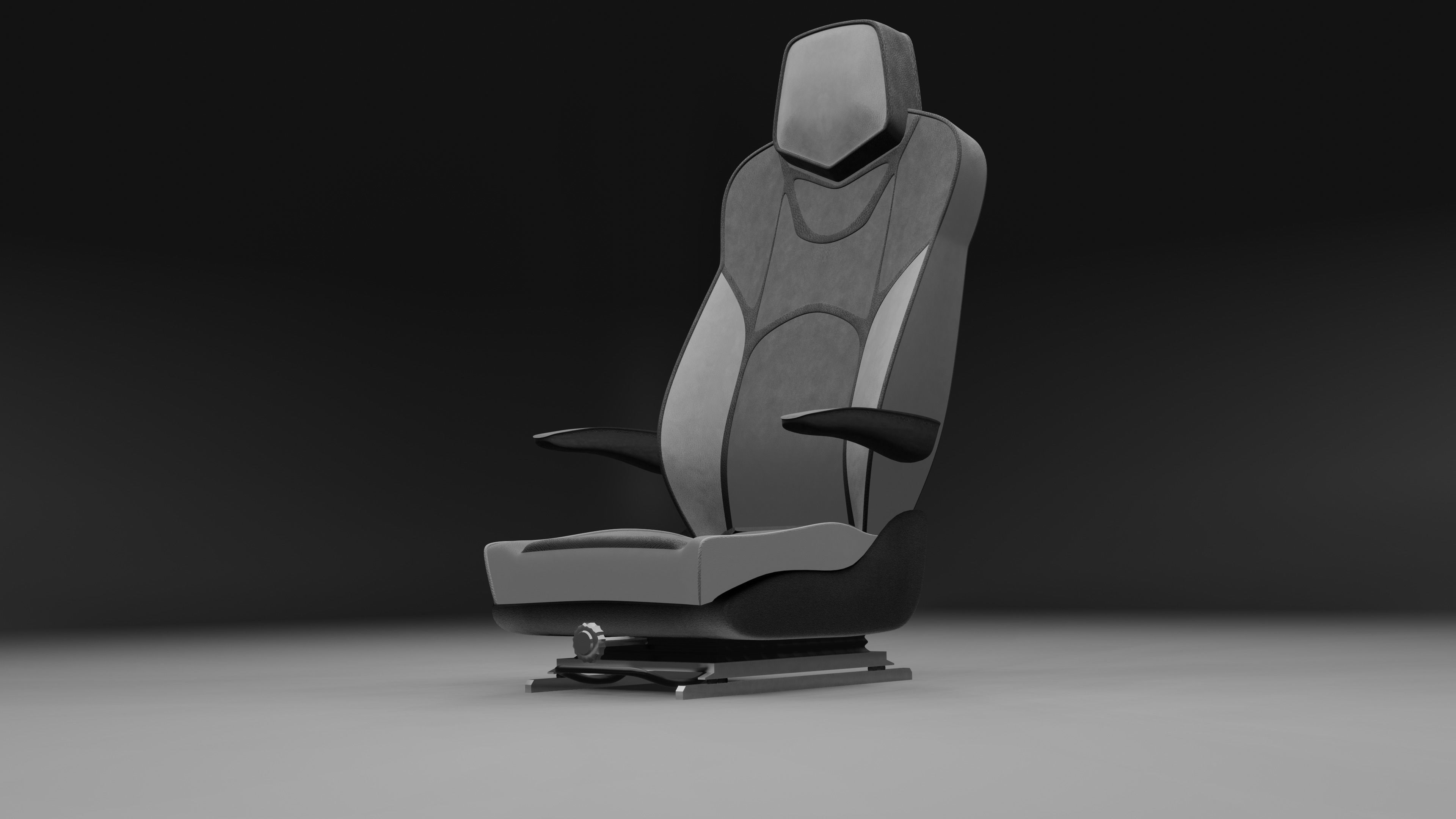 Bus seat 3D model_1