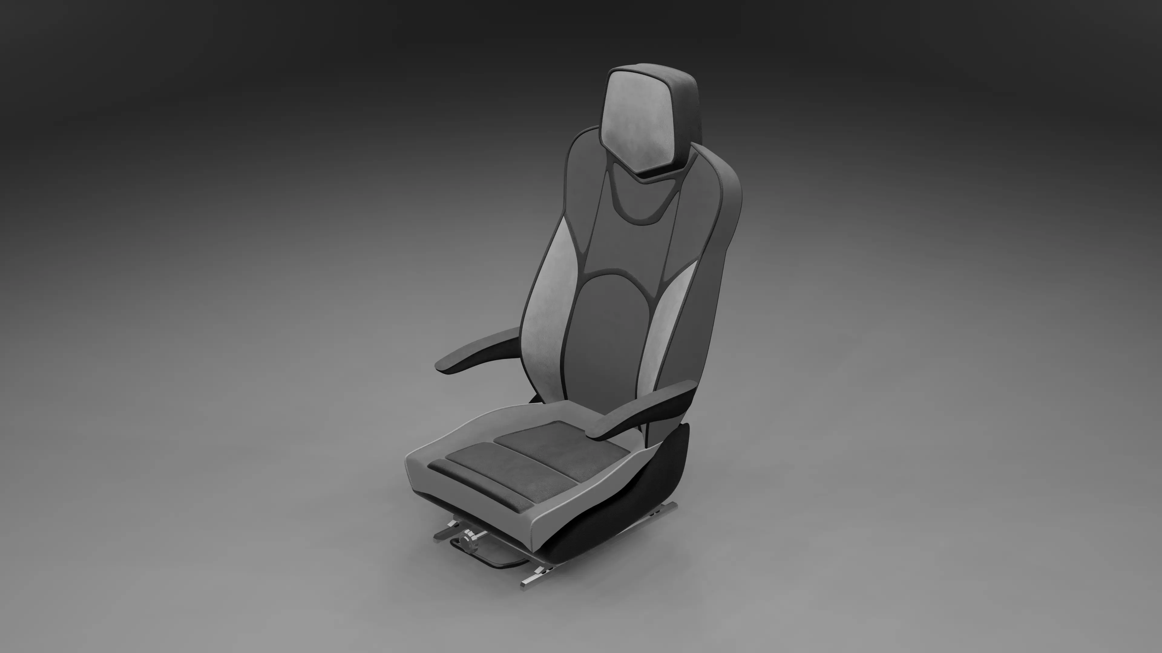 Bus seat 3D model_0