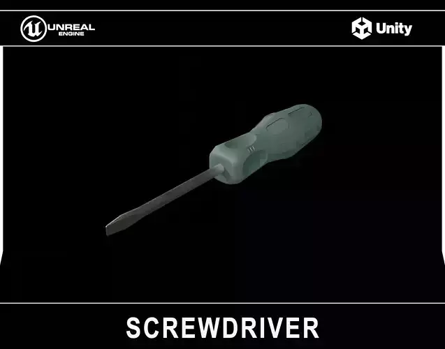 Screwdriver Low-poly 3D model