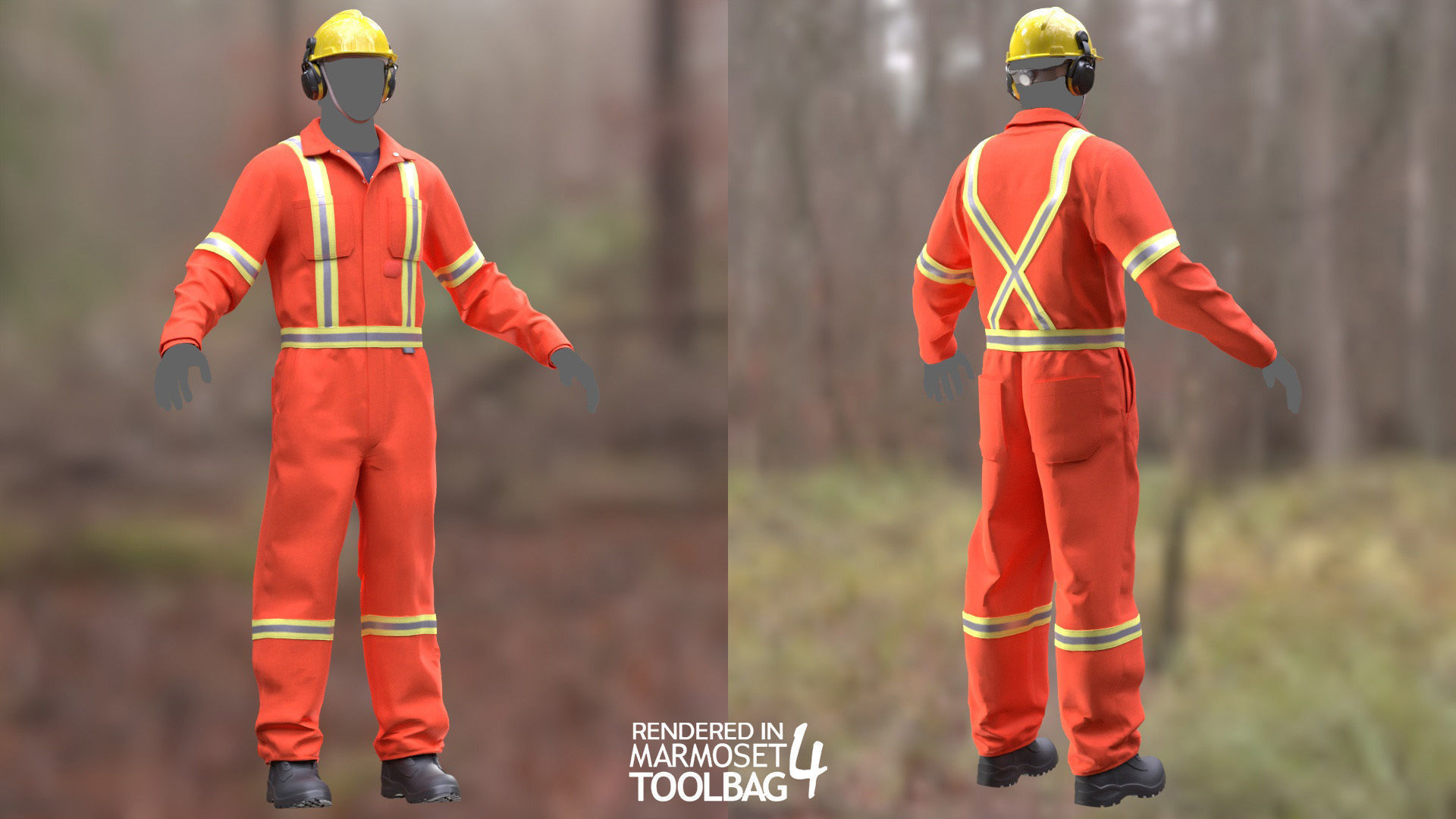 Miner Outfit Low-poly 3D model_2
