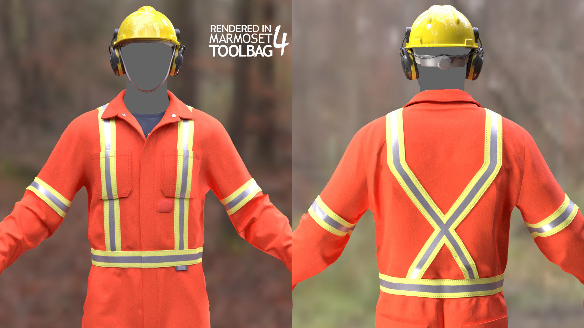 Miner Outfit Low-poly 3D model_6