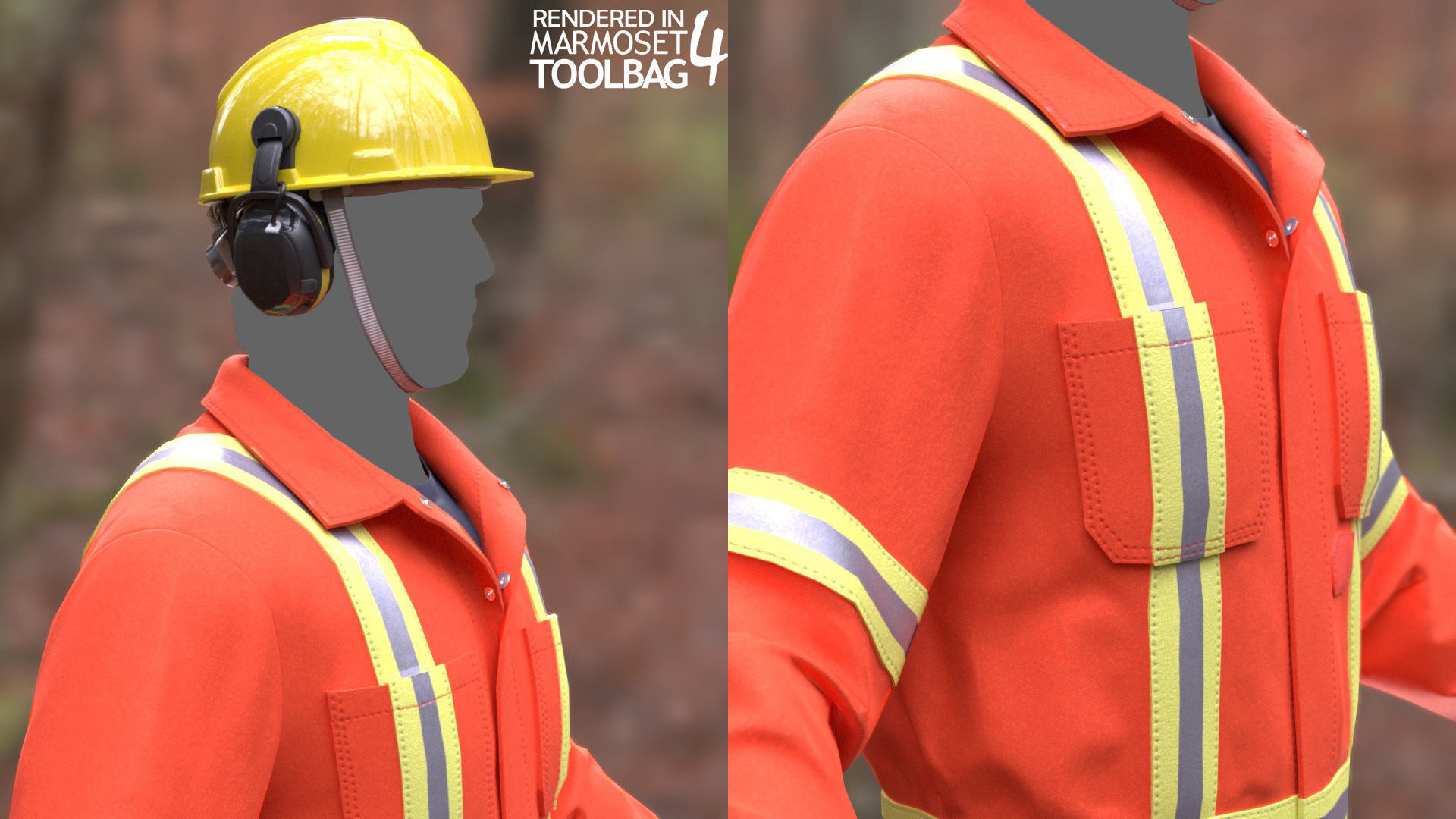 Miner Outfit Low-poly 3D model_8
