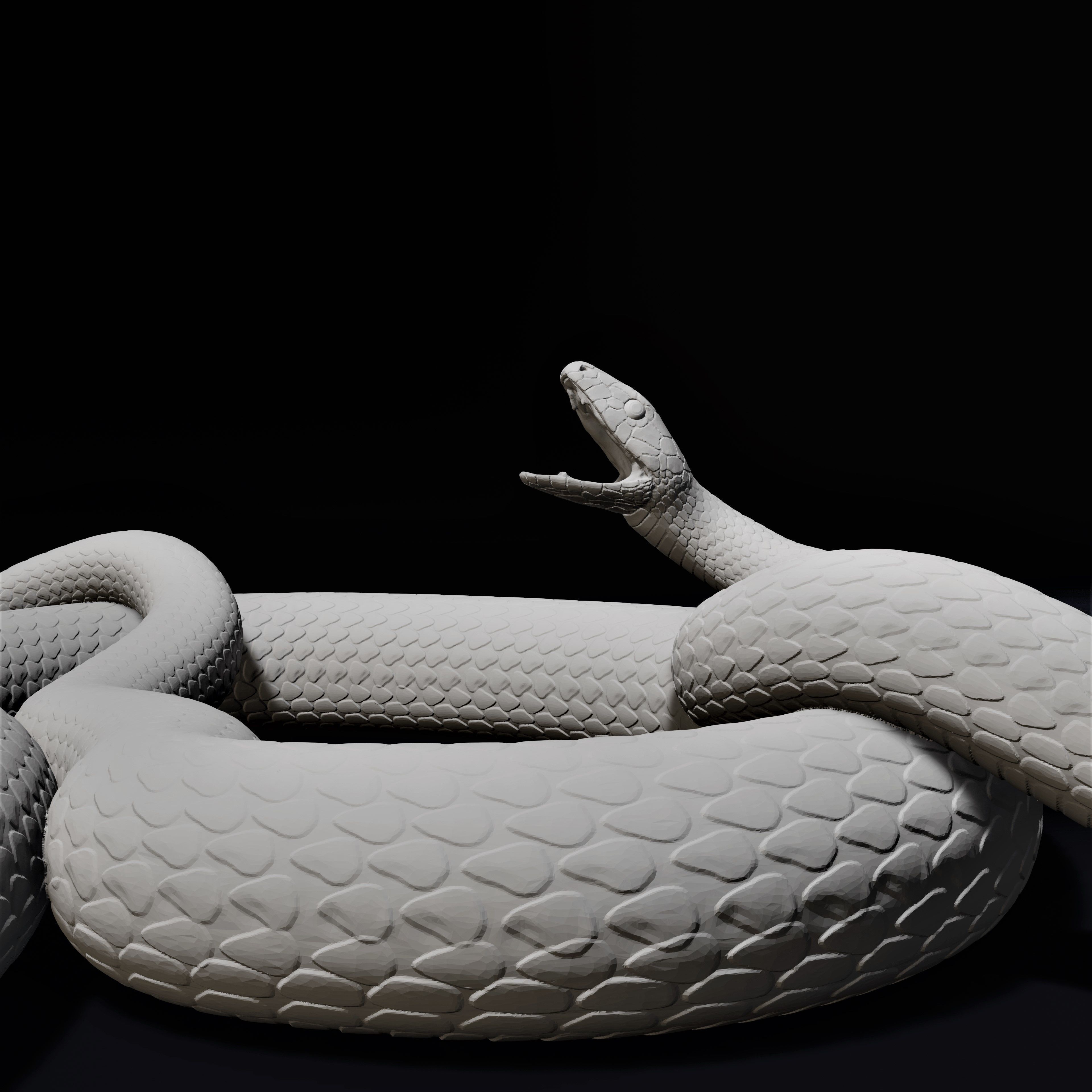 Black Mamba Venomous Snake Reptile 3D Print 3D print model_4
