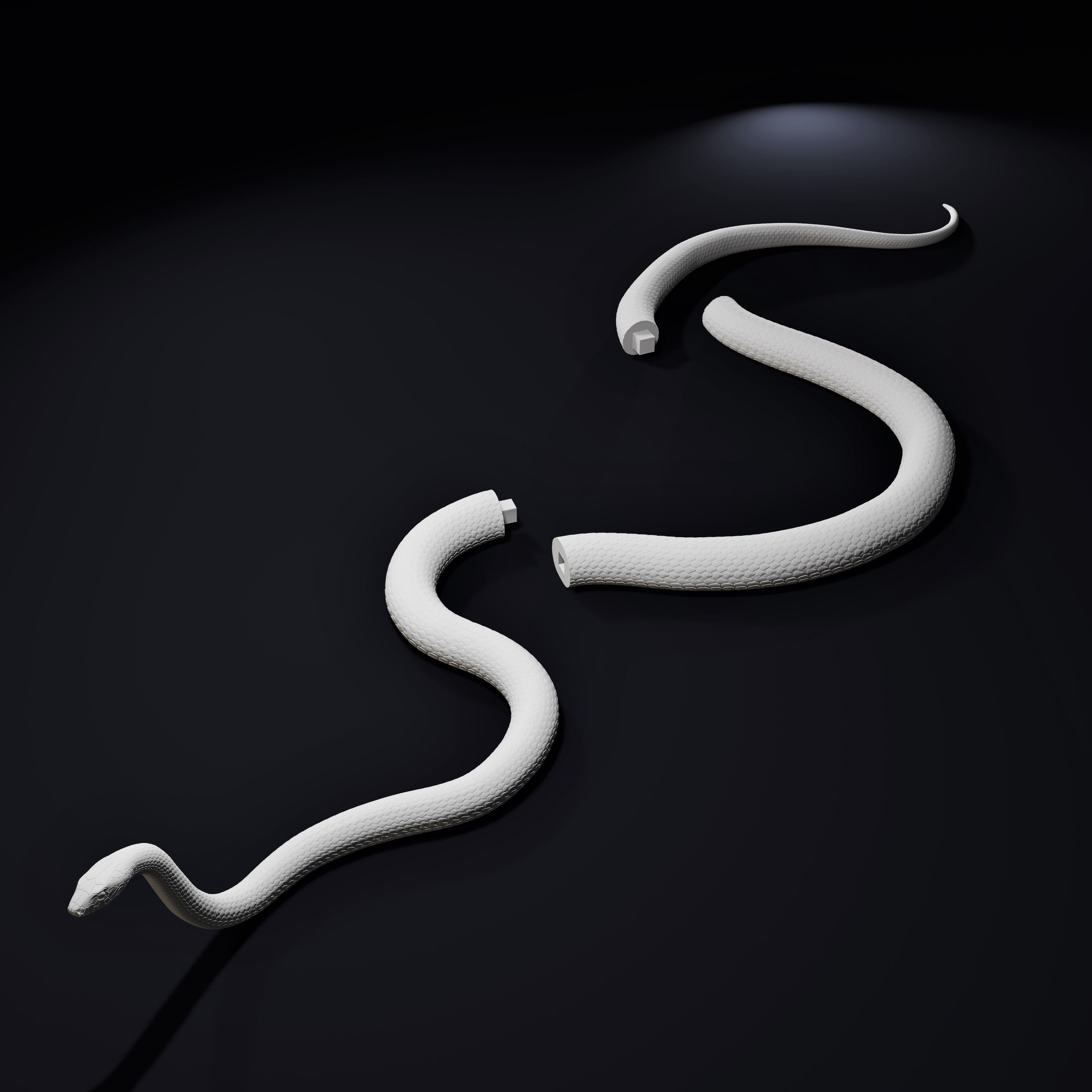 Black Mamba Venomous Snake Reptile 3D Print 3D print model_7