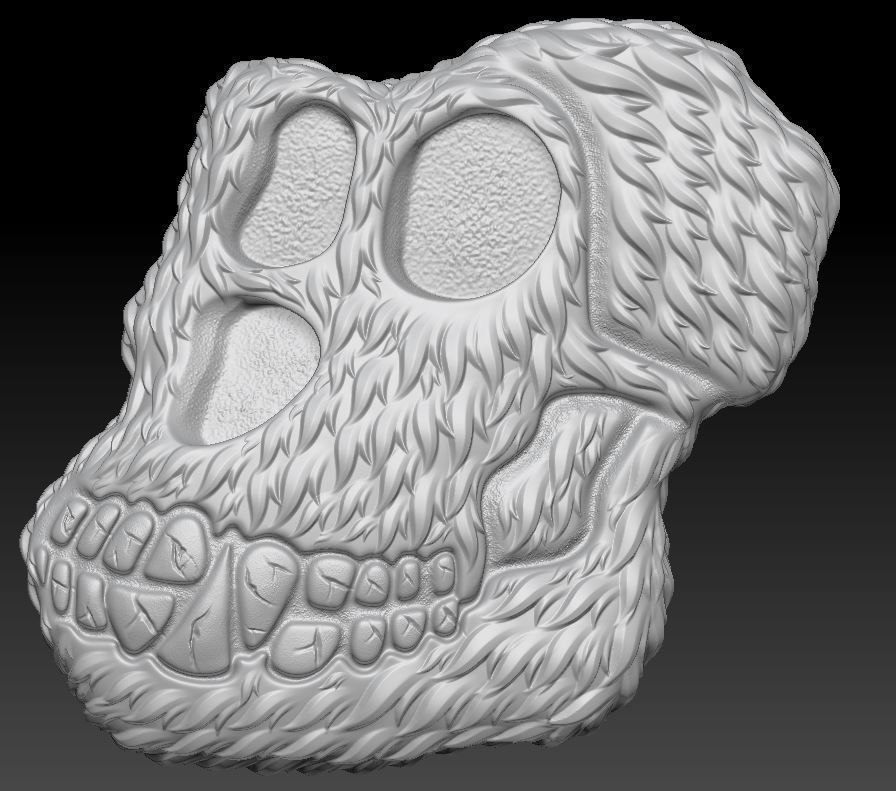 Monkey 3D print model_5