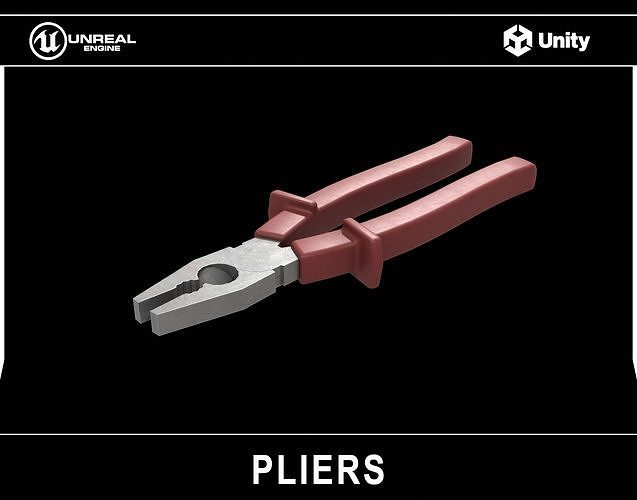 Pliers Low-poly 3D model