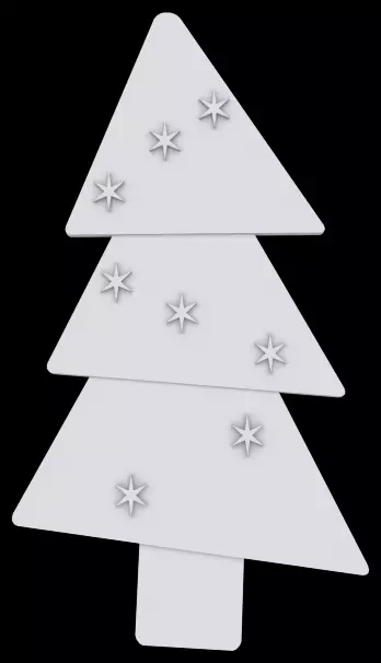 Christmas tree ornament 3D print model_0