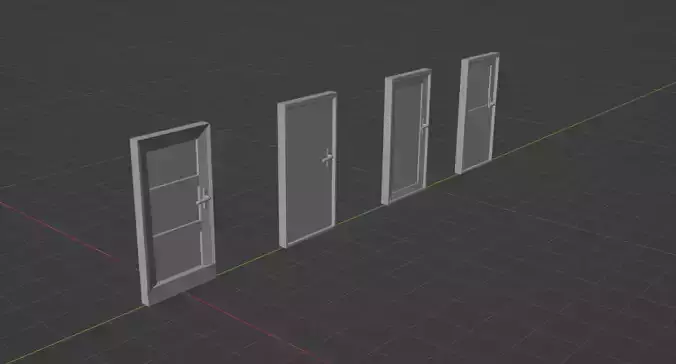 Set of 4 various doors