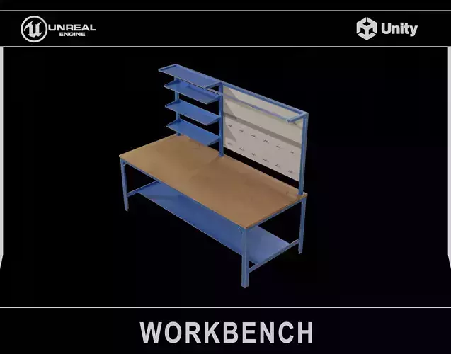 Workbench Low-poly 3D model