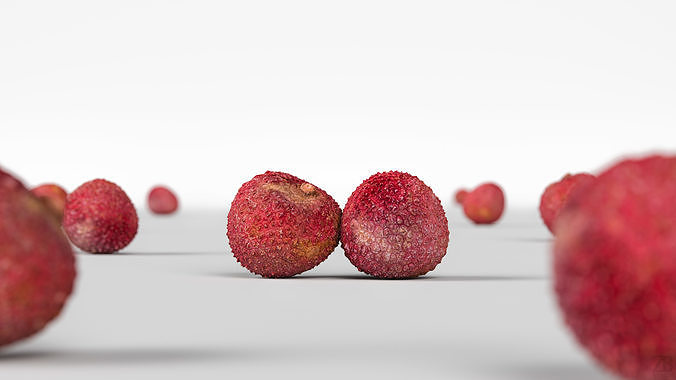 Lychee 3D model 2