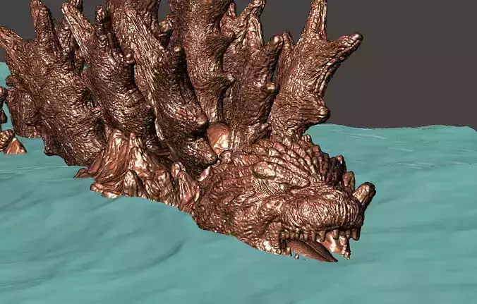 GODZILLA MINUS ONE -1 WATER SWIMMING GOJIRA KAIJU ULTRA DETAILED