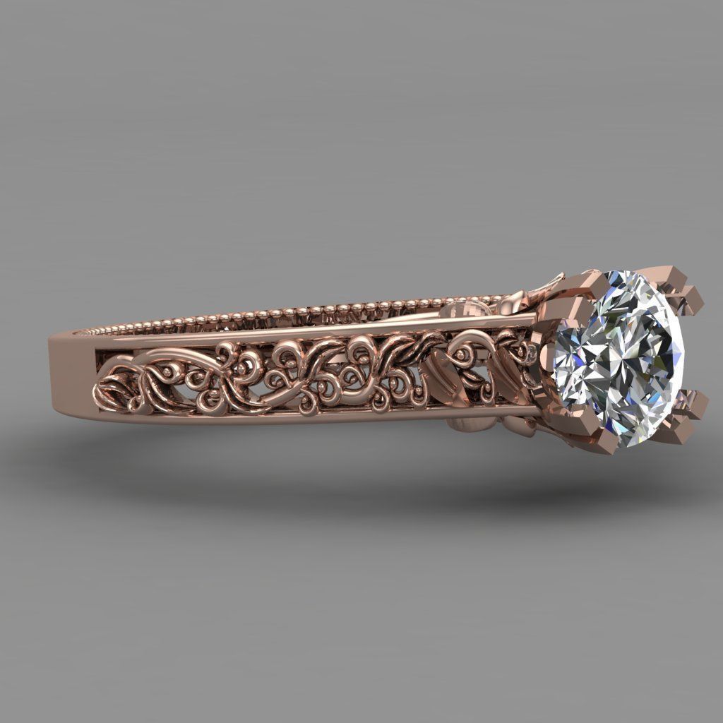 Diamond Ring For Woman 3D Print Model 3D print model_1