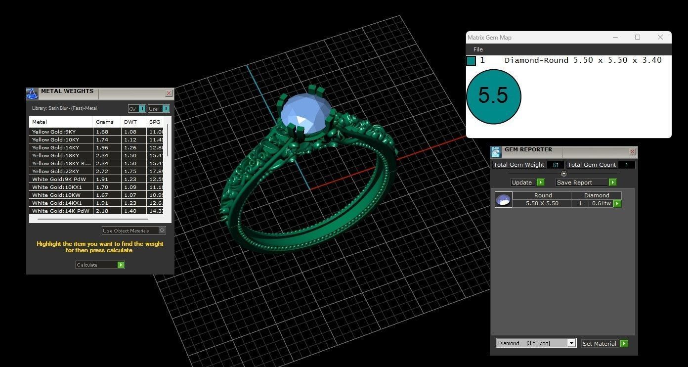 Diamond Ring For Woman 3D Print Model 3D print model_3