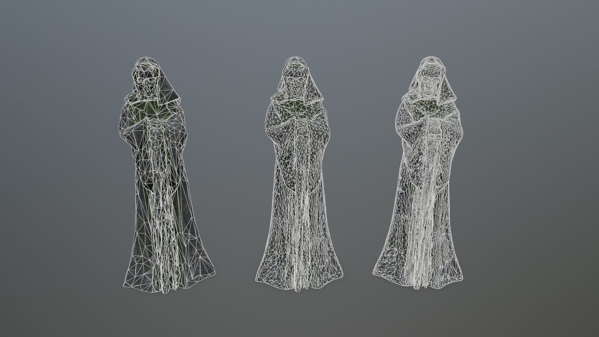 statue Low-poly 3D model_13