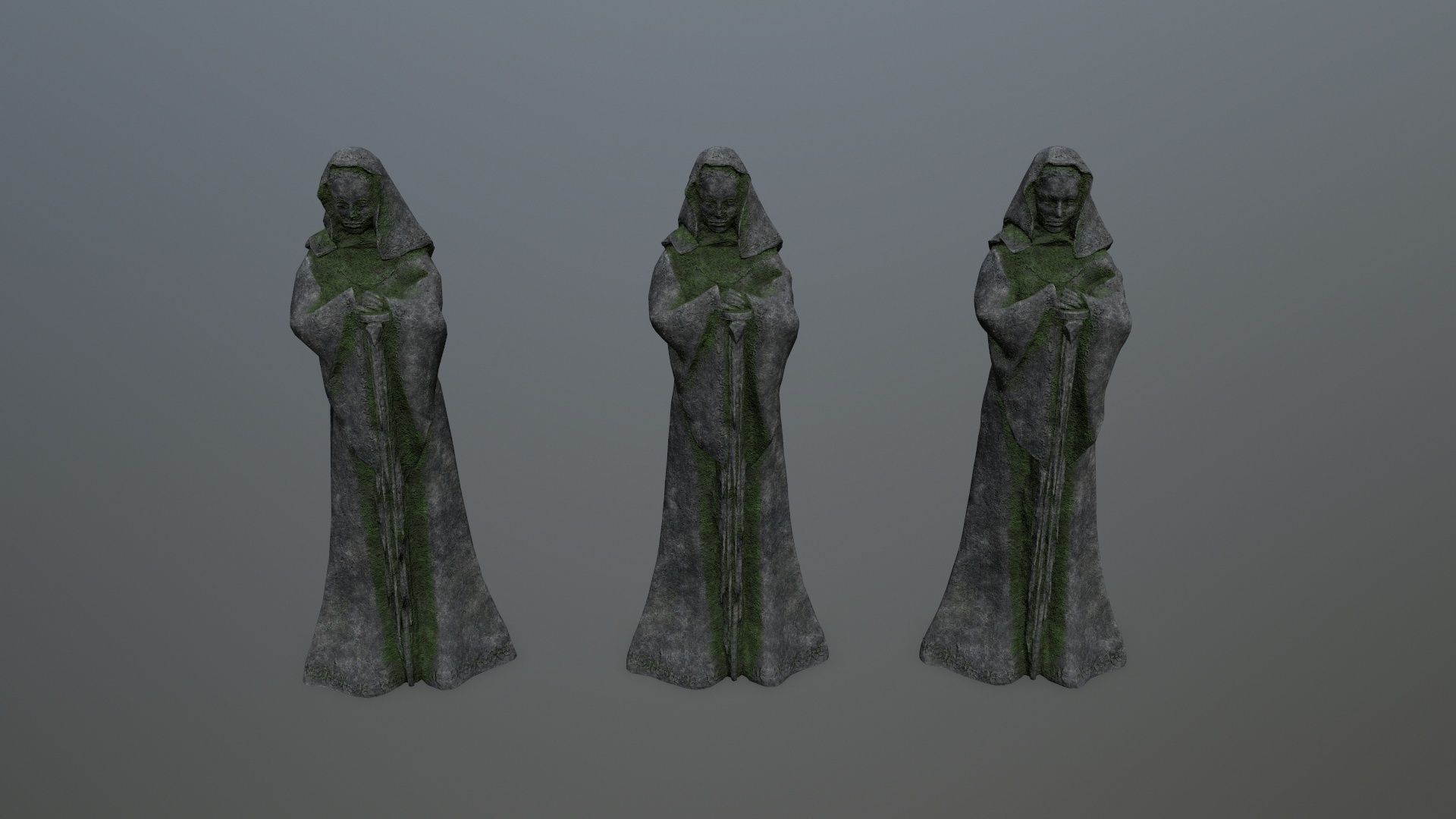 statue Low-poly 3D model_12