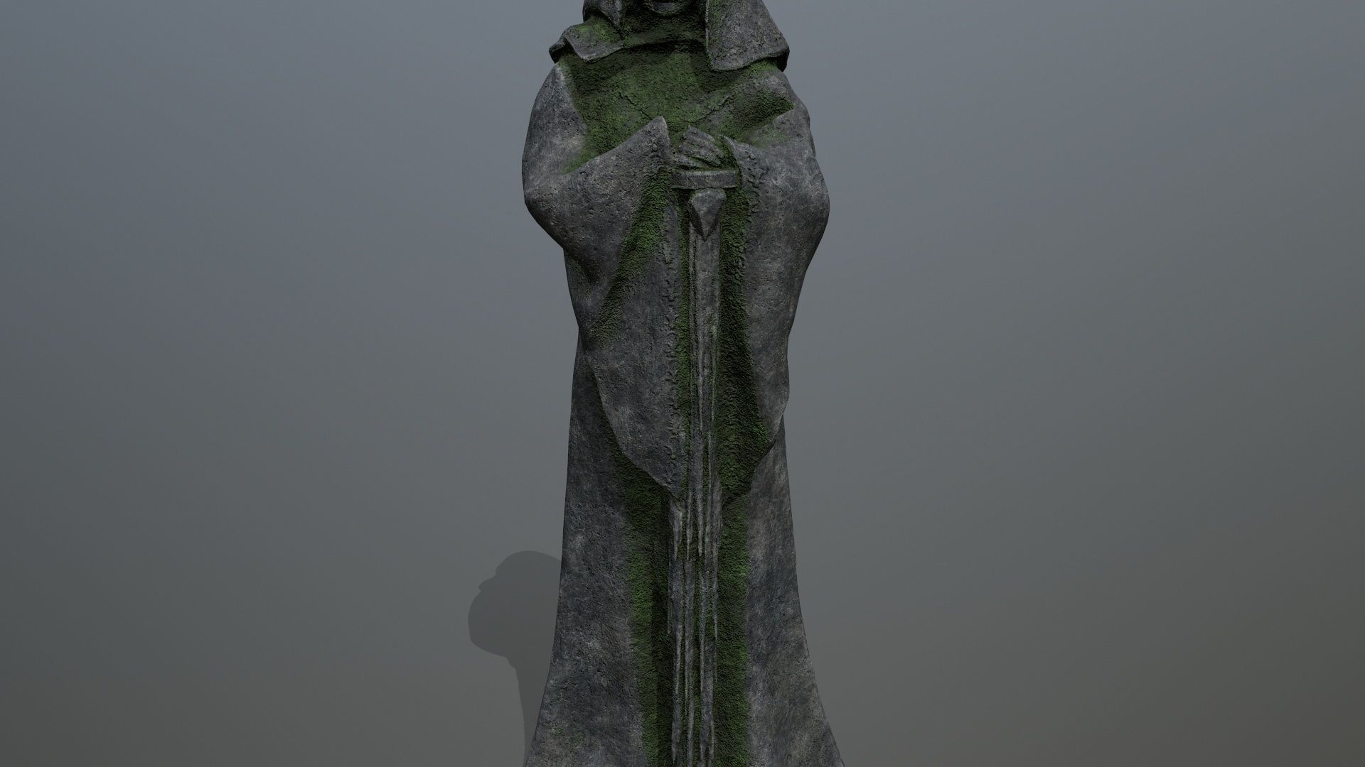 statue Low-poly 3D model_10