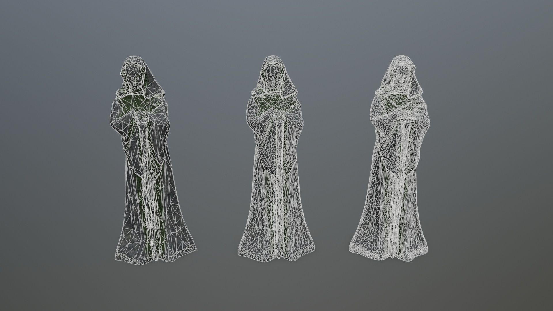 statue Low-poly 3D model_13