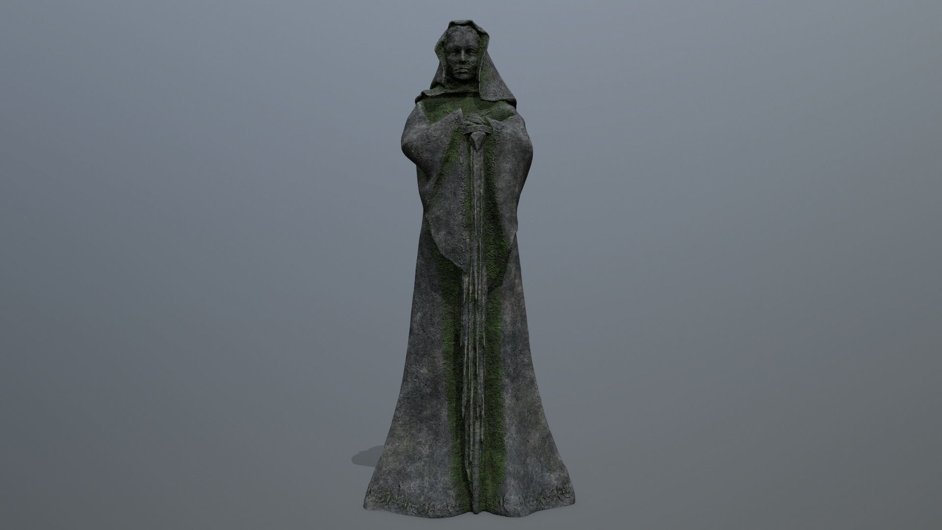 statue Low-poly 3D model_1