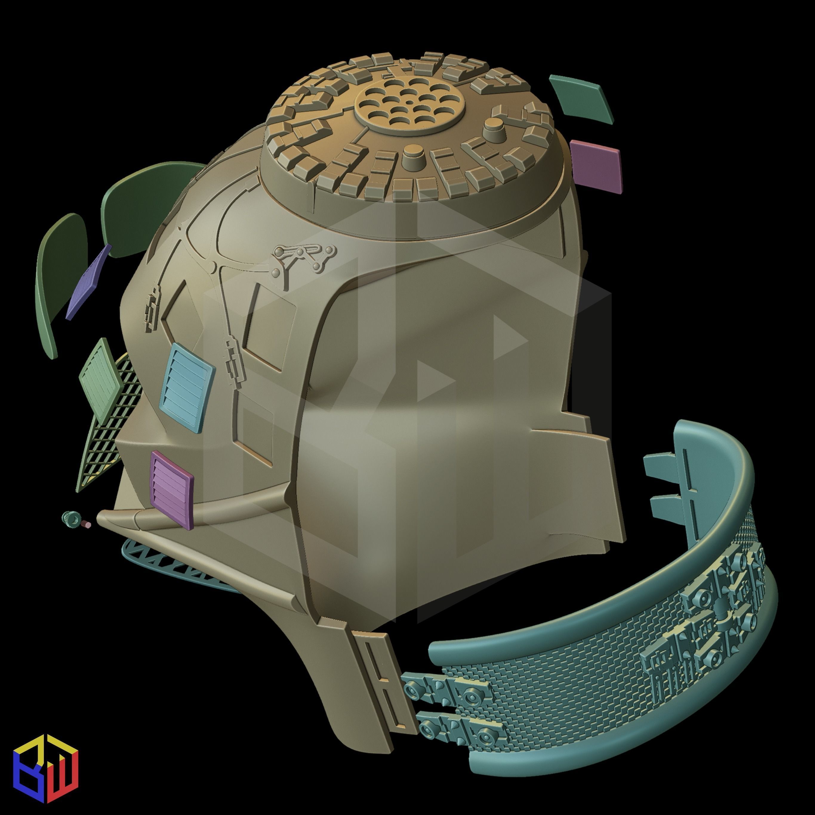 Darth Vader Episode VI Helmet 3D print model_15