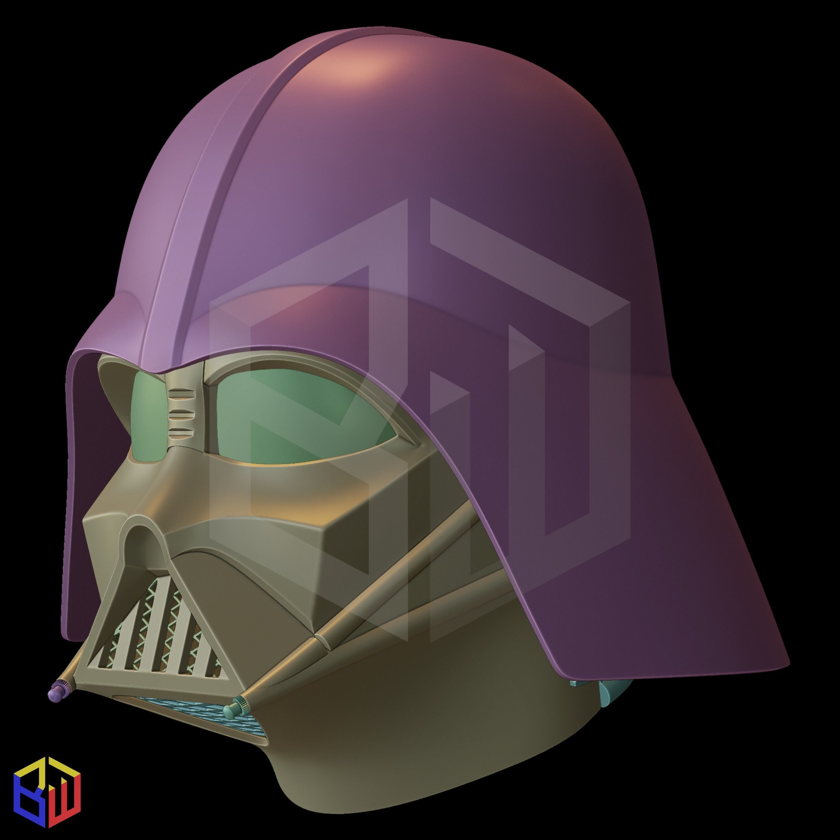 Darth Vader Episode VI Helmet 3D print model_7