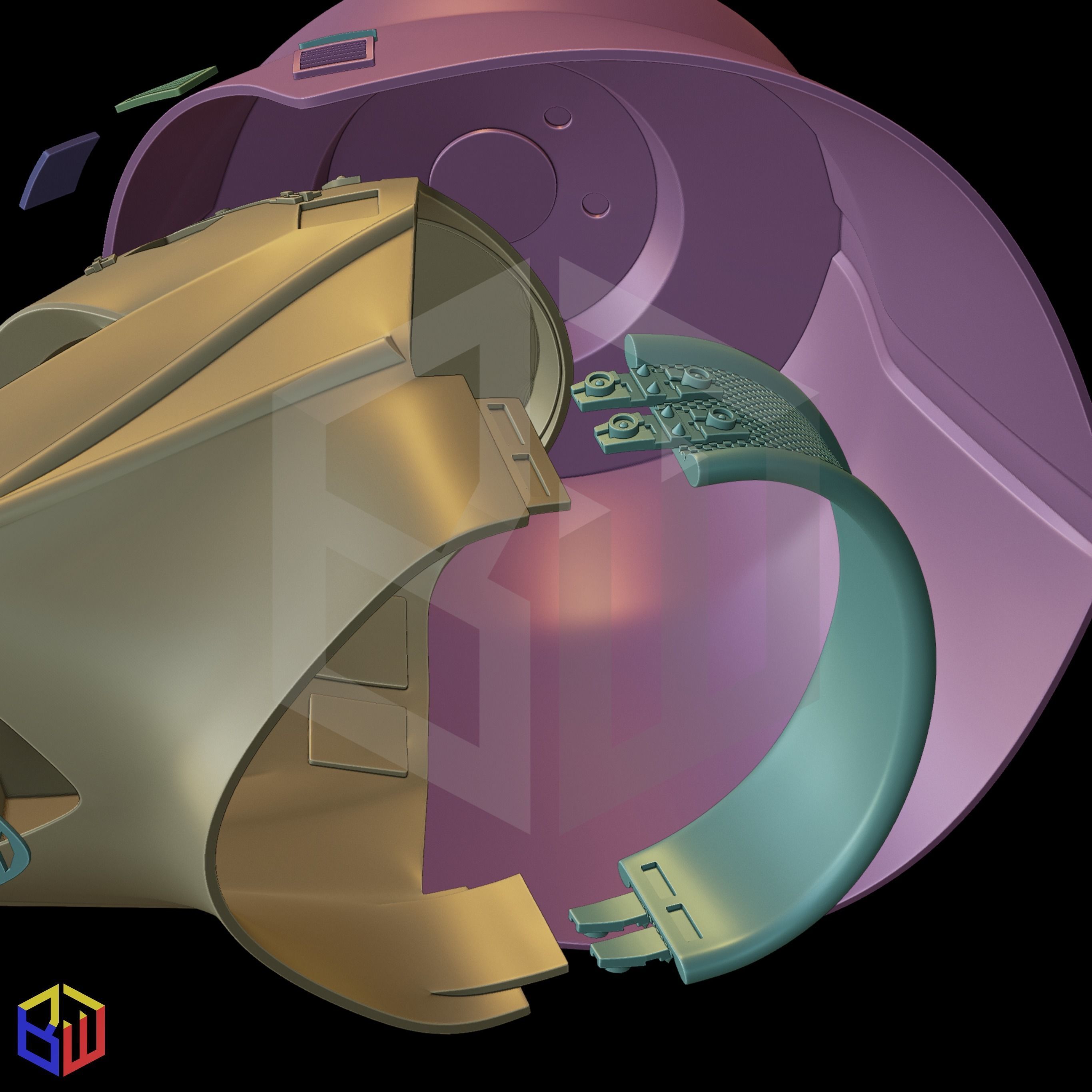 Darth Vader Episode VI Helmet 3D print model_10