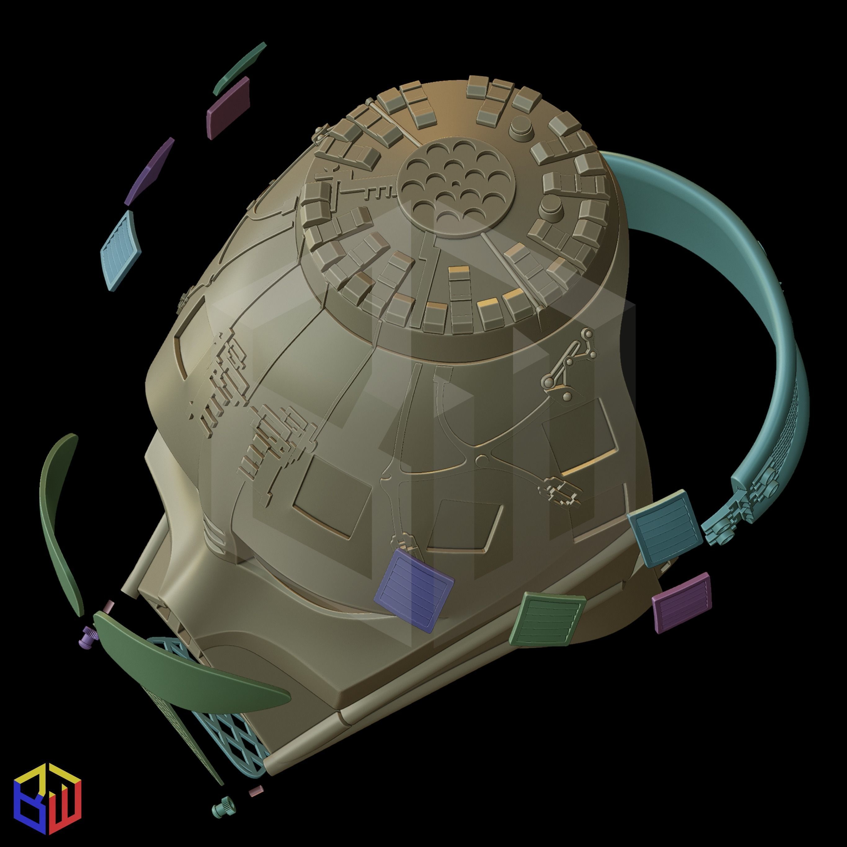 Darth Vader Episode VI Helmet 3D print model_16