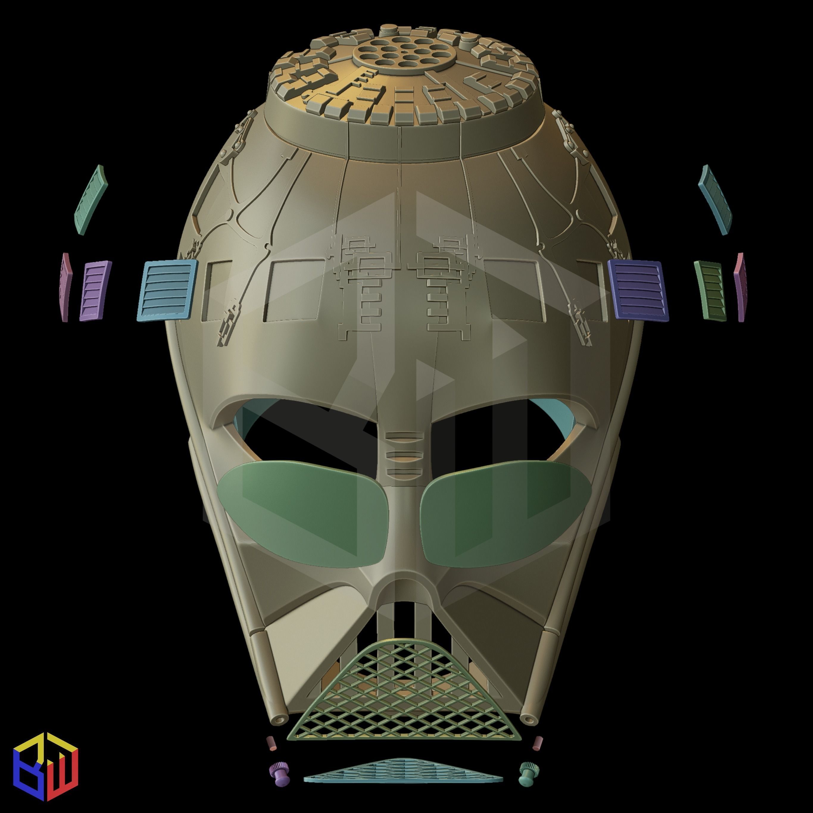Darth Vader Episode VI Helmet 3D print model_12