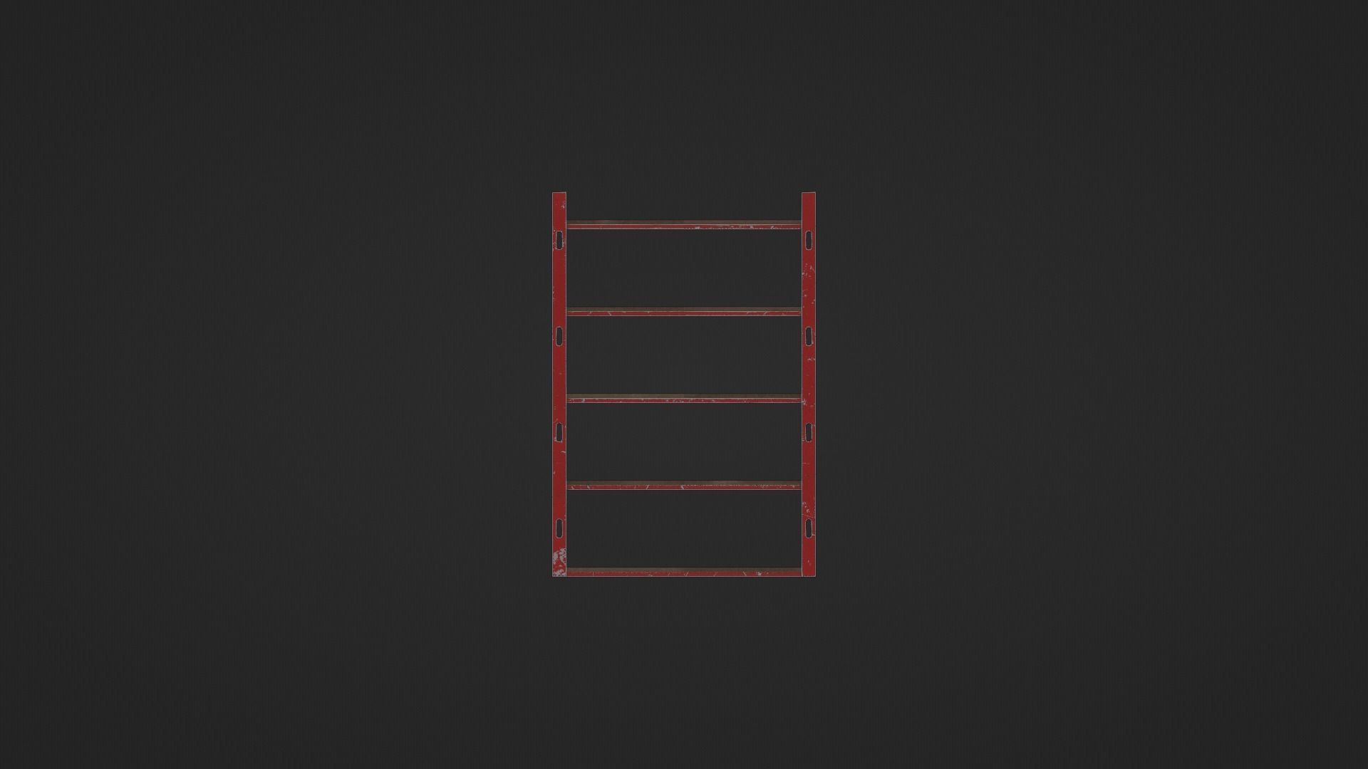 Metallic Industrial Shelve Asset Low-poly 3D model_8