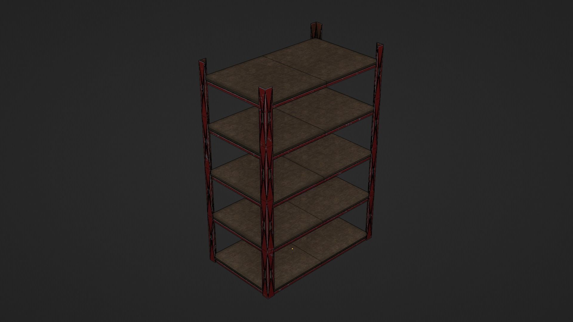 Metallic Industrial Shelve Asset Low-poly 3D model_10