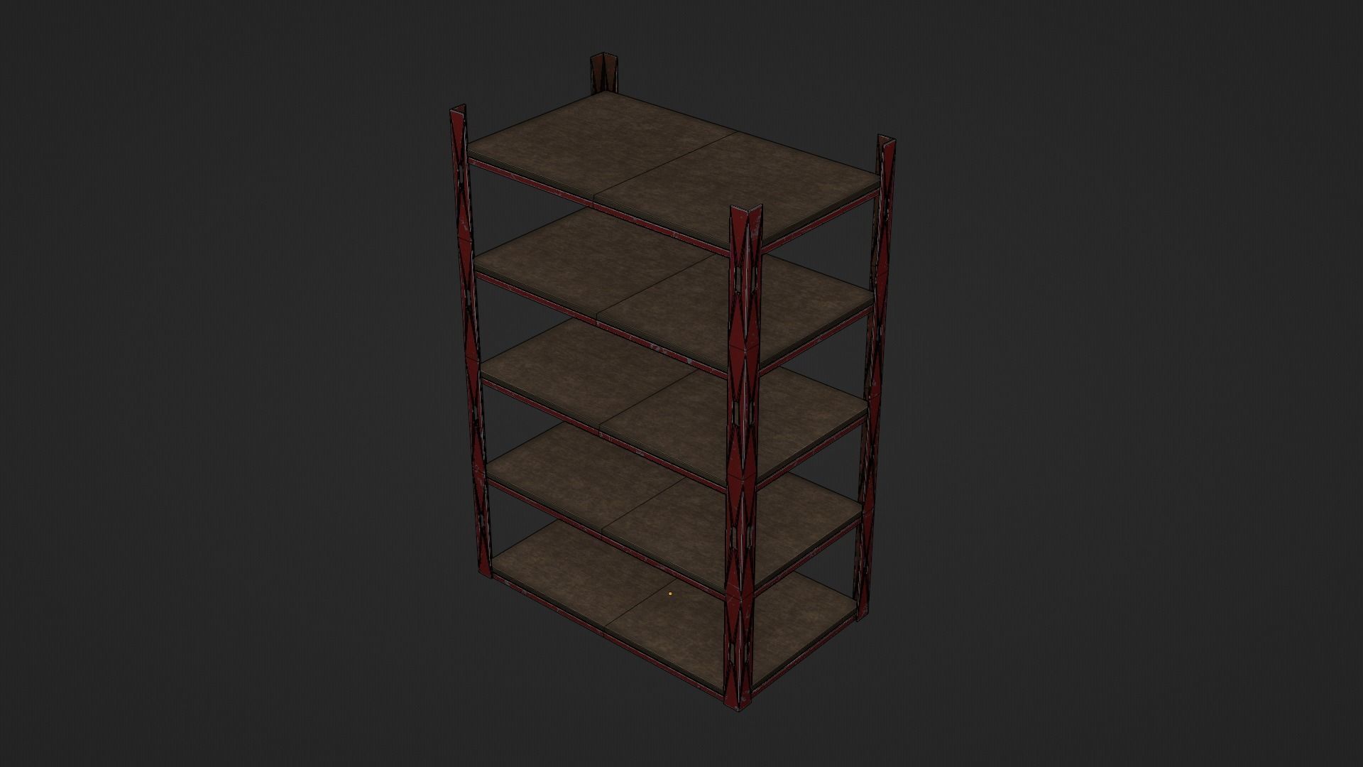 Metallic Industrial Shelve Asset Low-poly 3D model_11