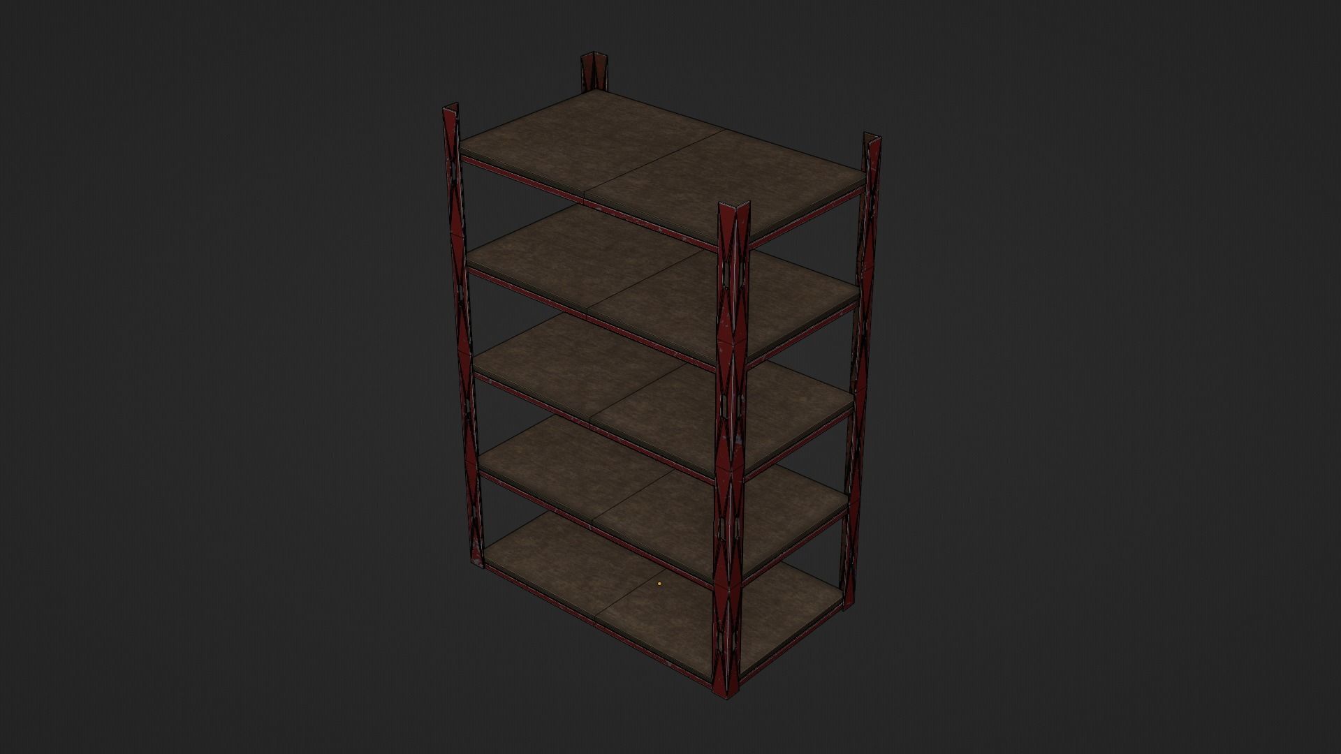 Metallic Industrial Shelve Asset Low-poly 3D model_13