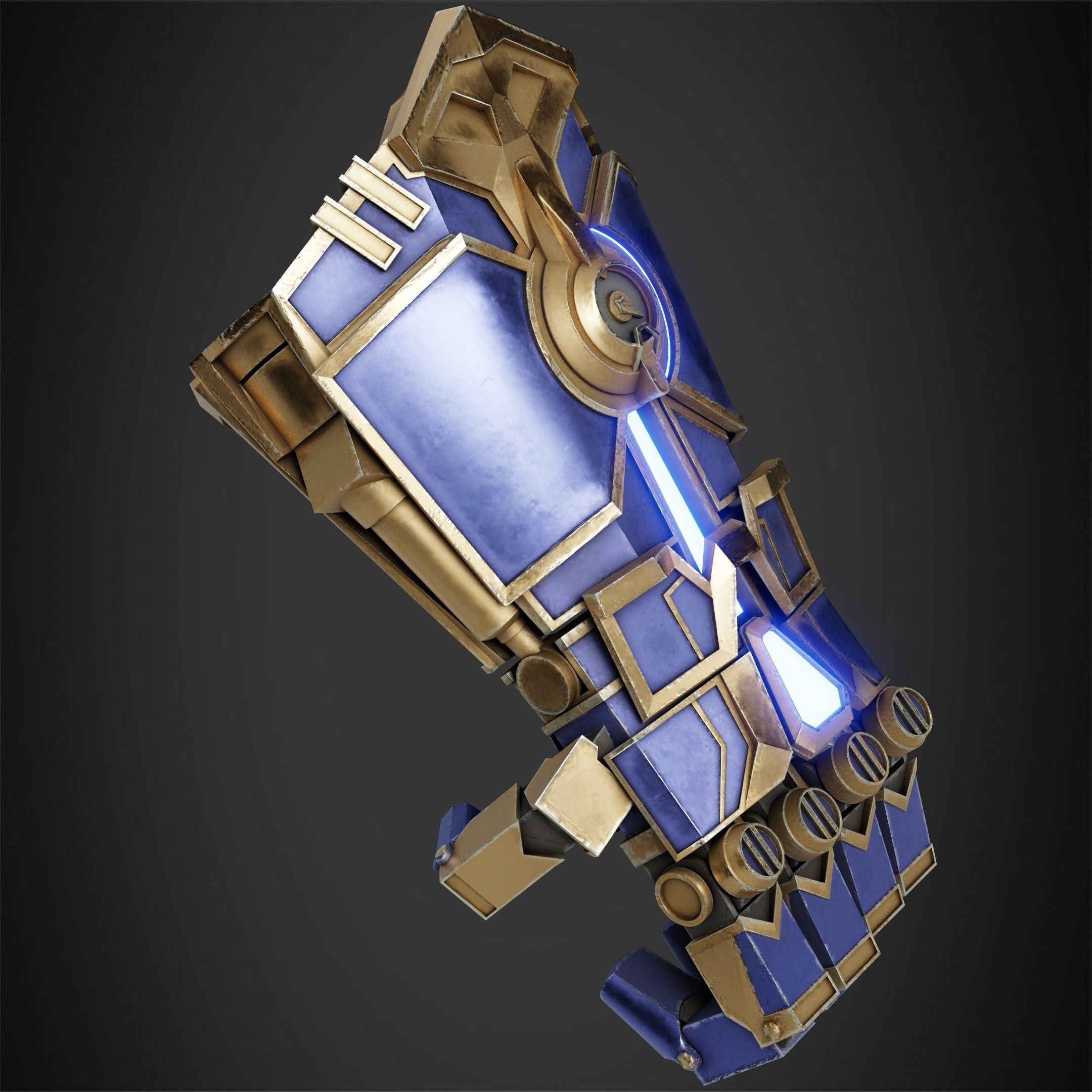 Arcane Vi Atlas Gauntlet for Cosplay 3D print model_9