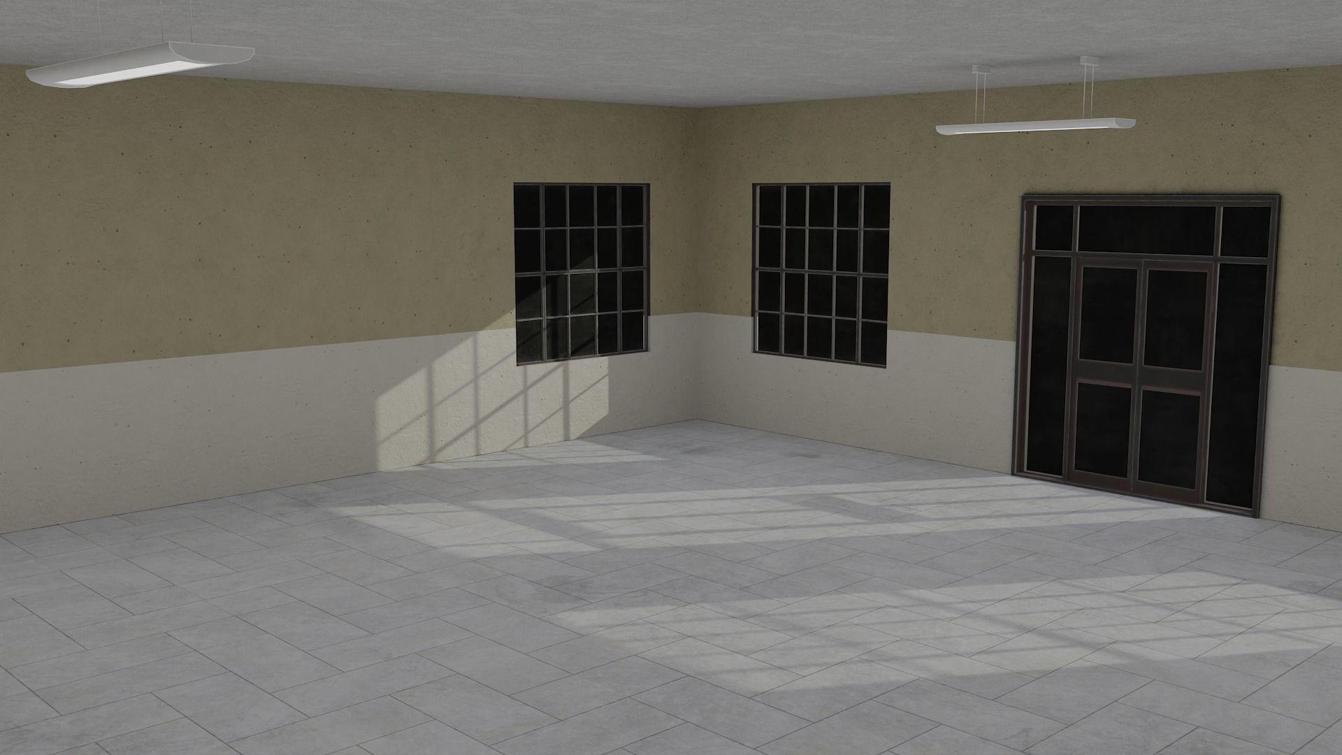 Modular Workshop Buildings Low-poly 3D model_3