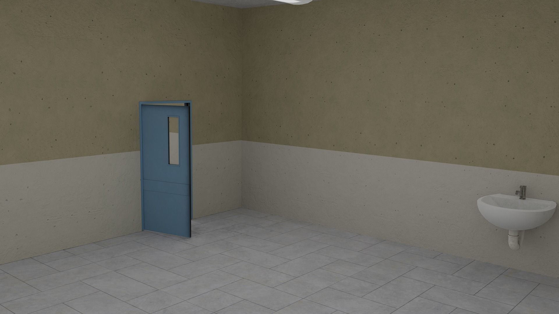 Modular Workshop Buildings Low-poly 3D model_4