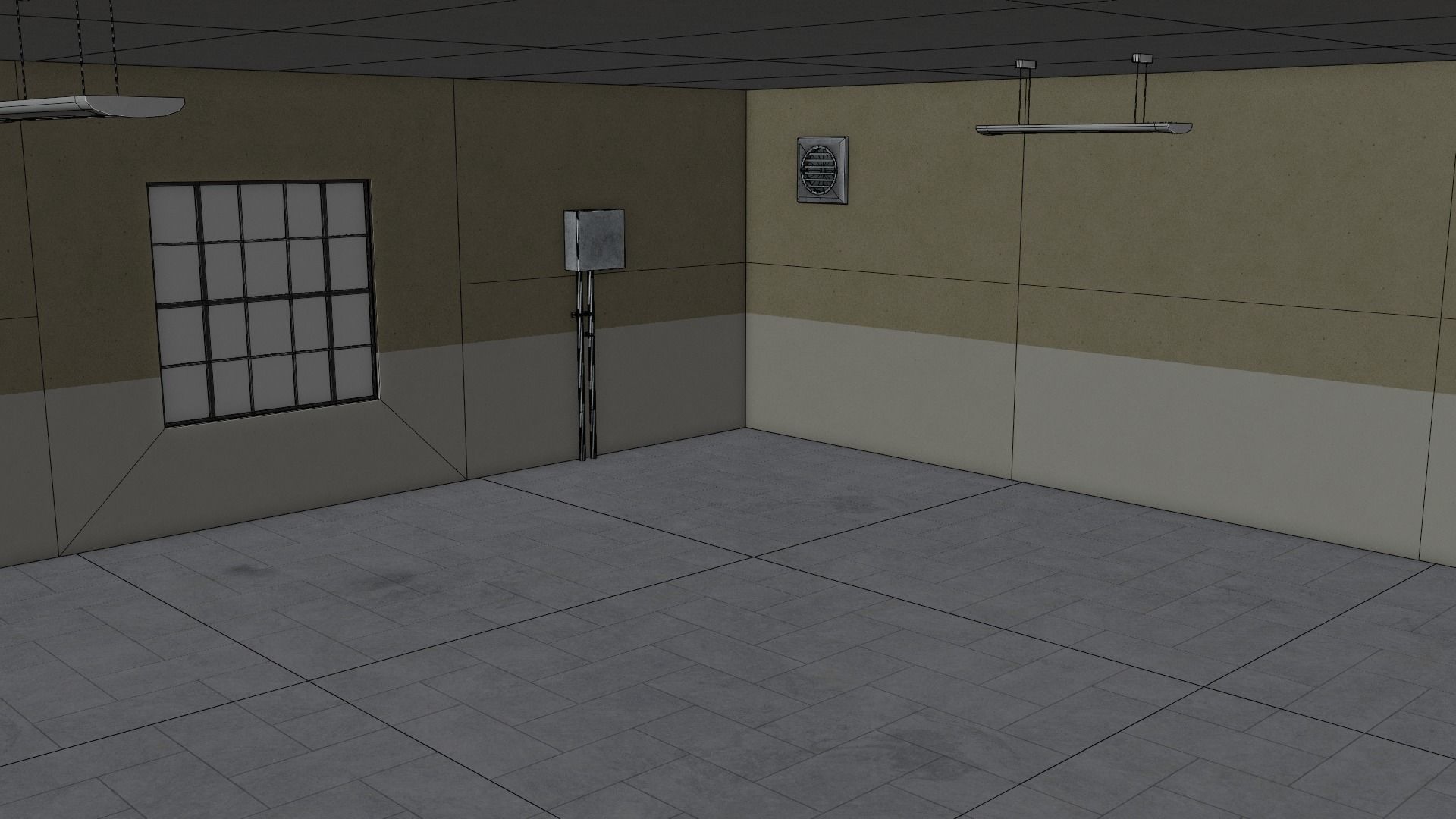 Modular Workshop Buildings Low-poly 3D model_24