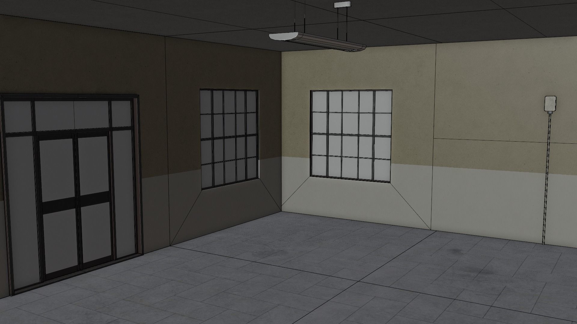 Modular Workshop Buildings Low-poly 3D model_32