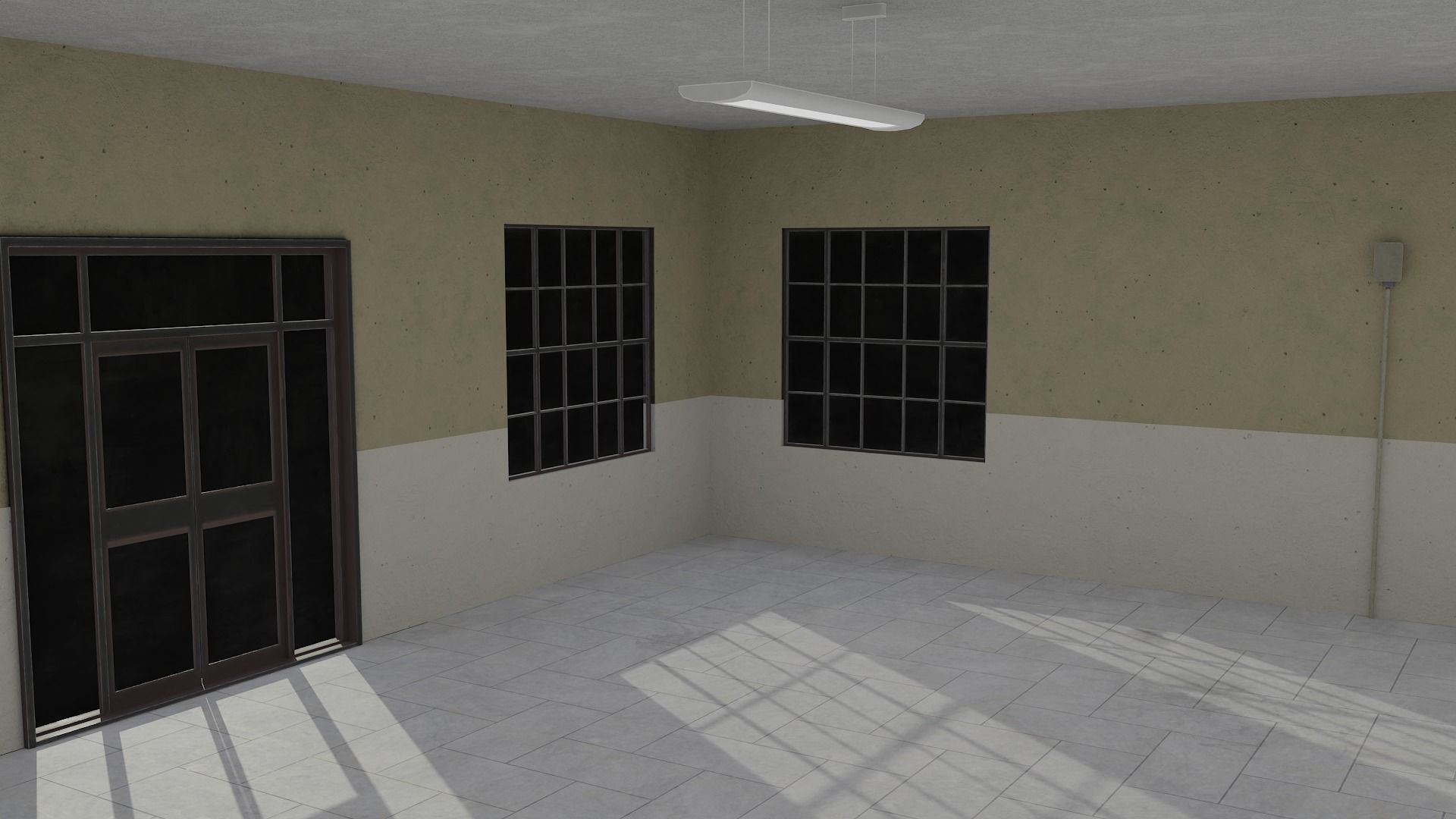 Modular Workshop Buildings Low-poly 3D model_12