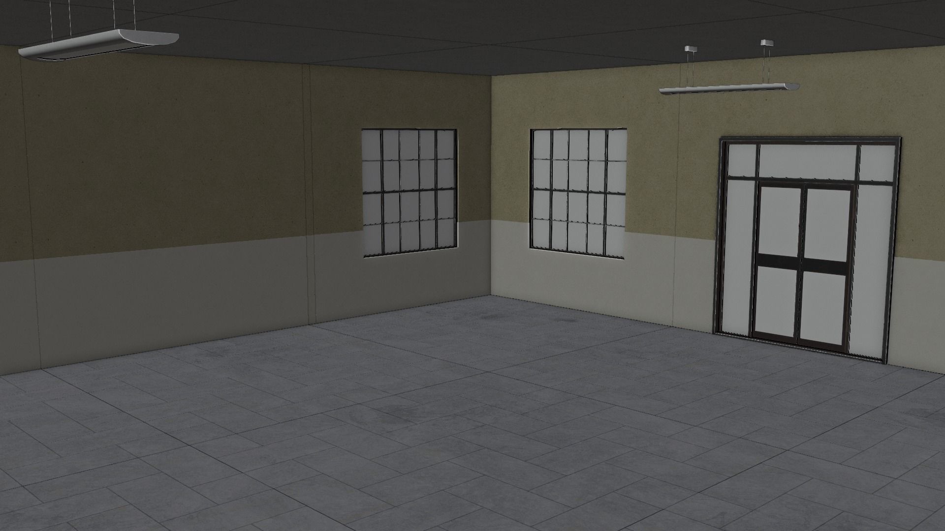 Modular Workshop Buildings Low-poly 3D model_17