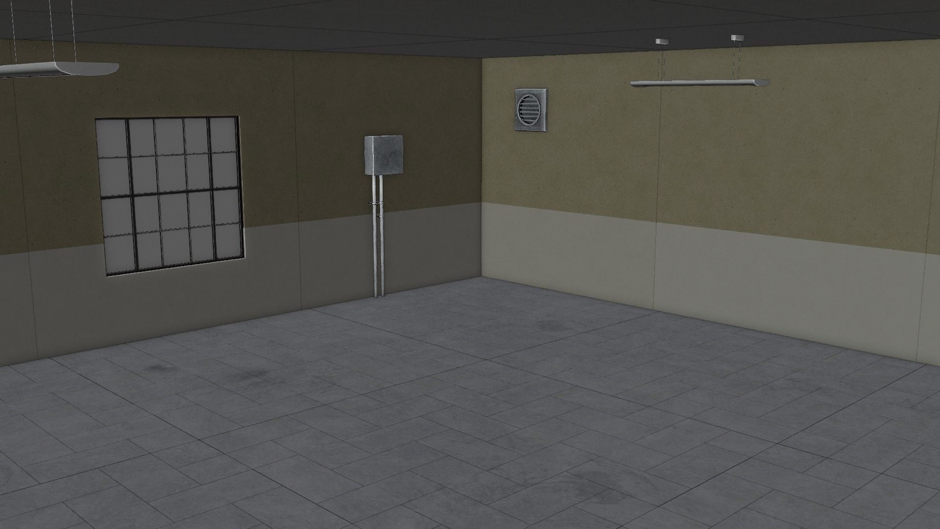 Modular Workshop Buildings Low-poly 3D model_23