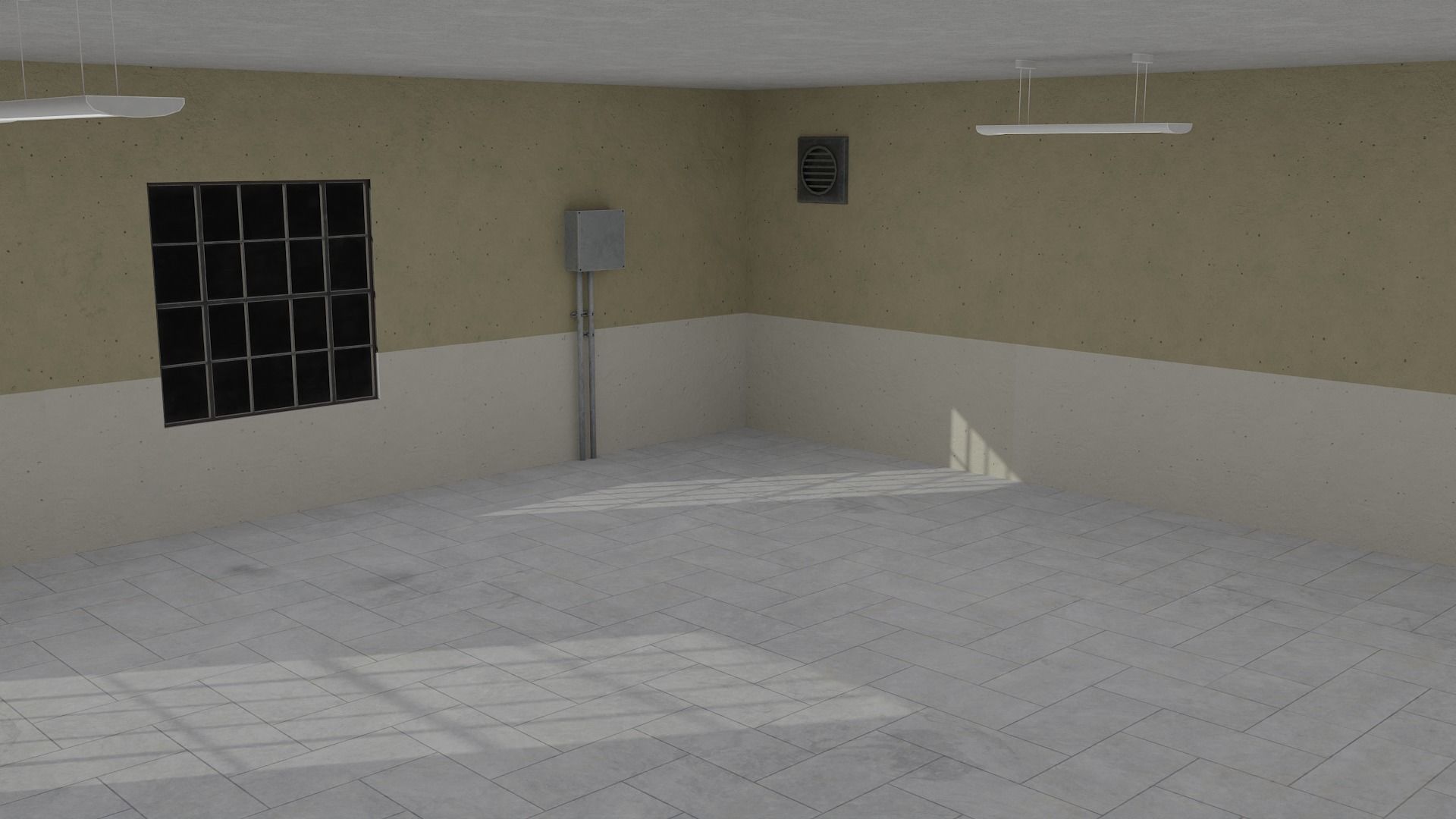 Modular Workshop Buildings Low-poly 3D model_6