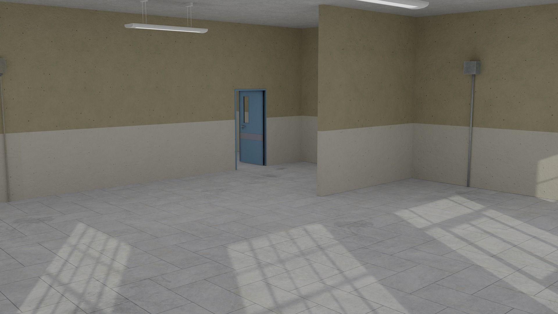 Modular Workshop Buildings Low-poly 3D model_9