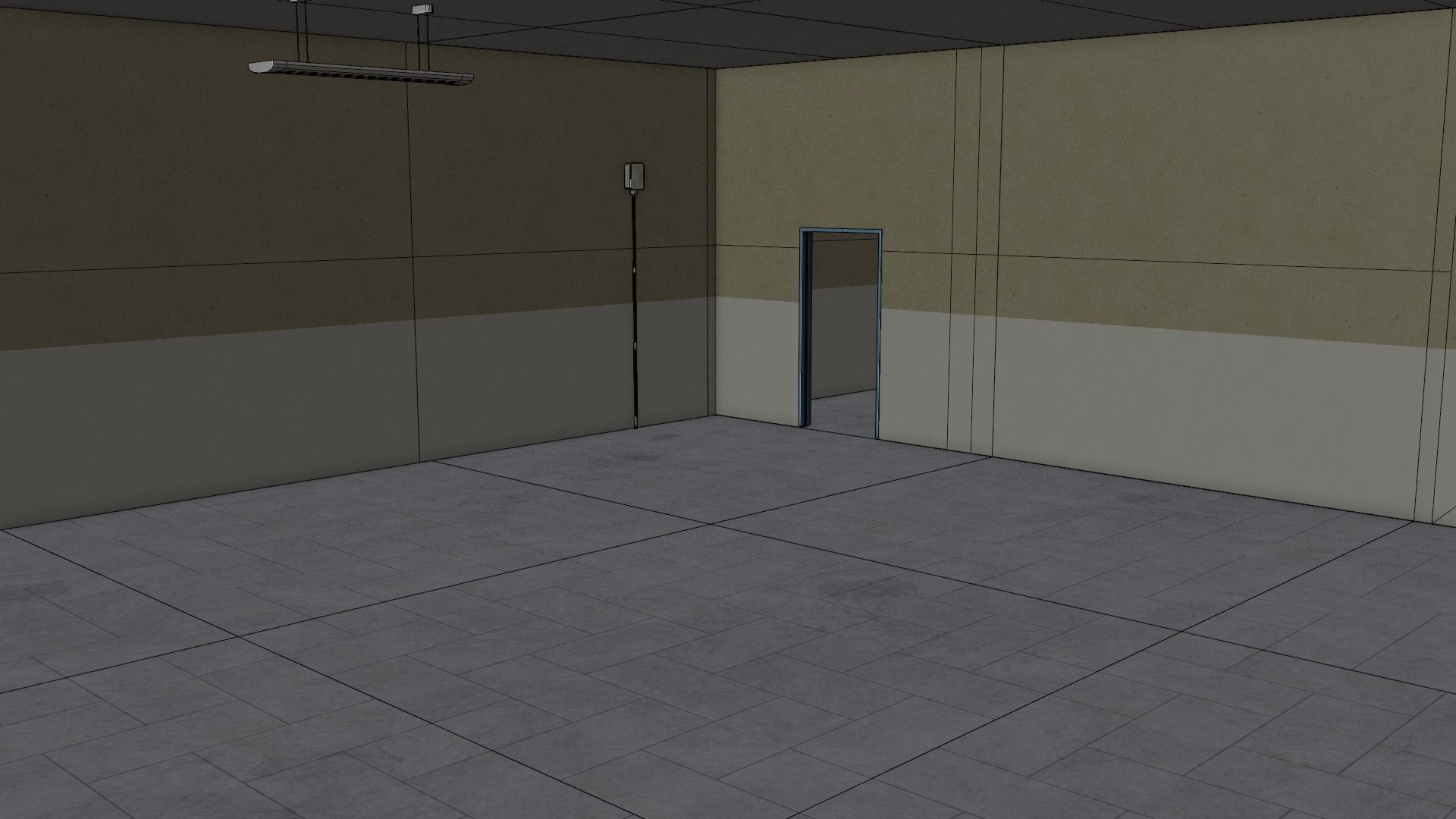 Modular Workshop Buildings Low-poly 3D model_16