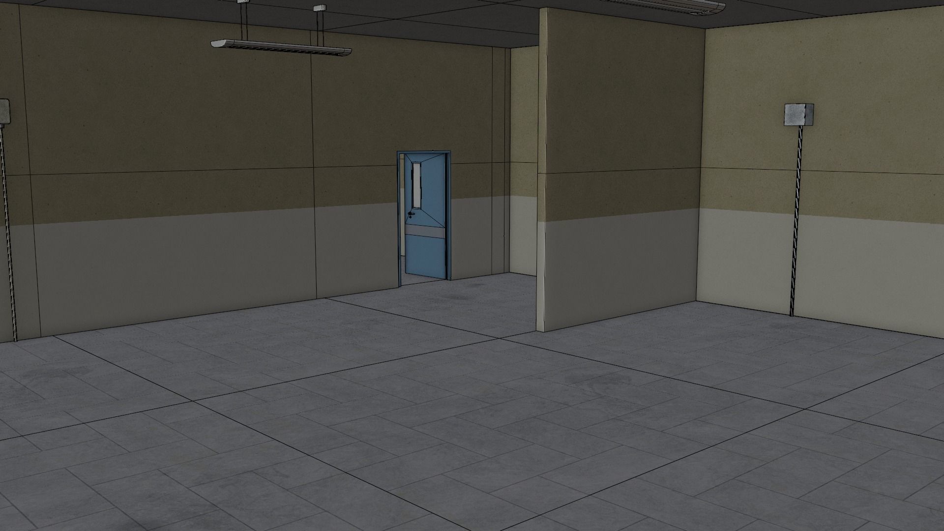 Modular Workshop Buildings Low-poly 3D model_36