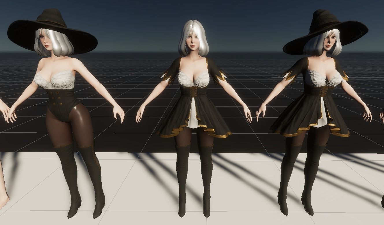 Witch Girl Mona Low-poly 3D model_33