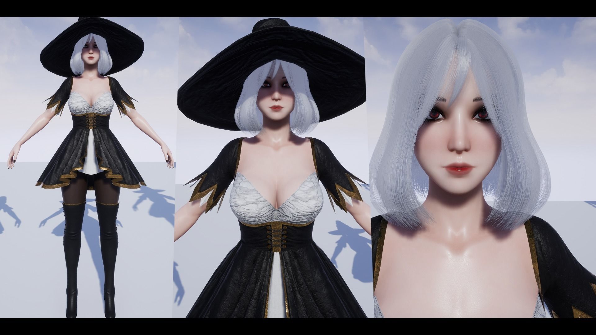 Witch Girl Mona Low-poly 3D model_14