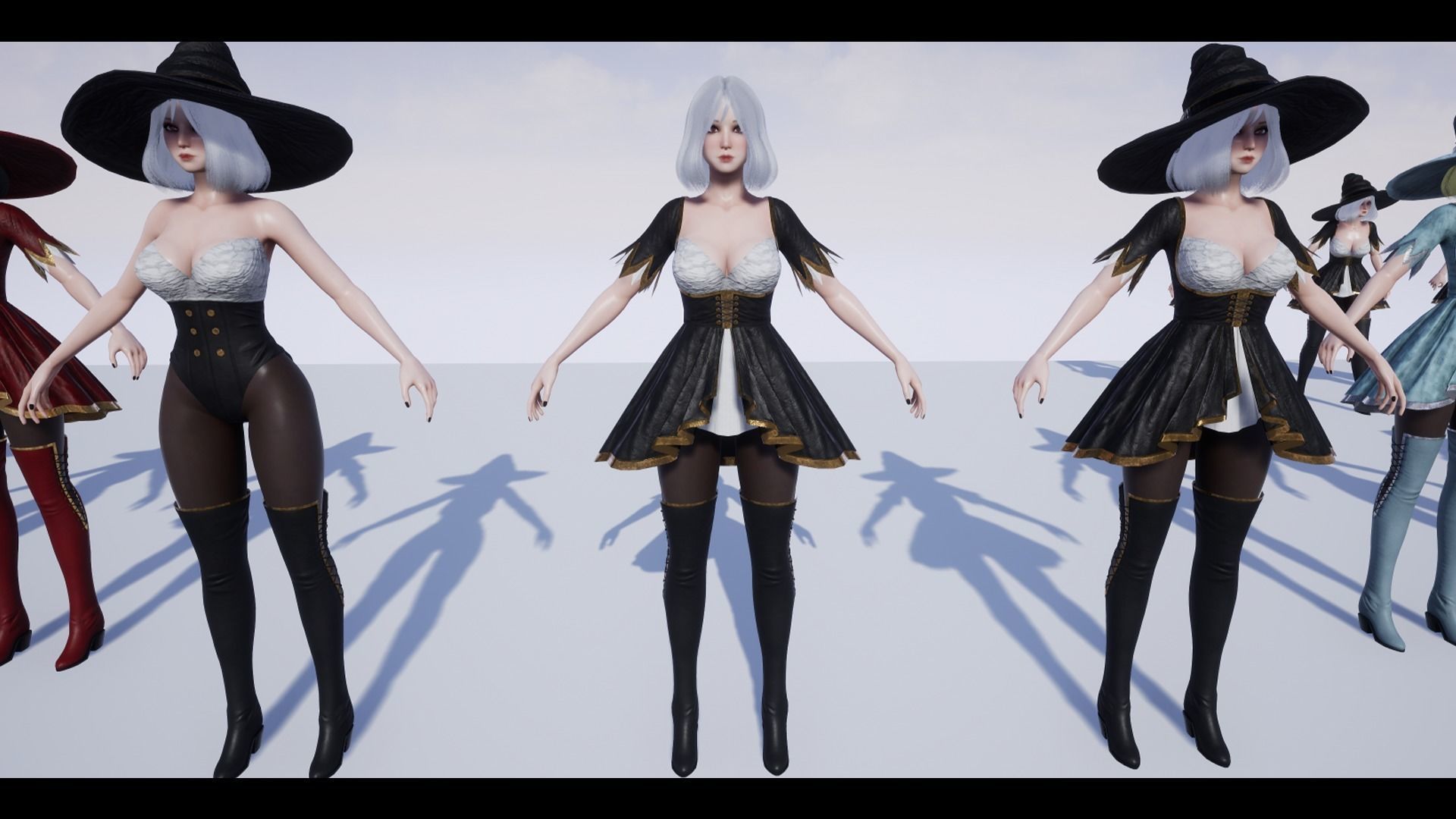 Witch Girl Mona Low-poly 3D model_13