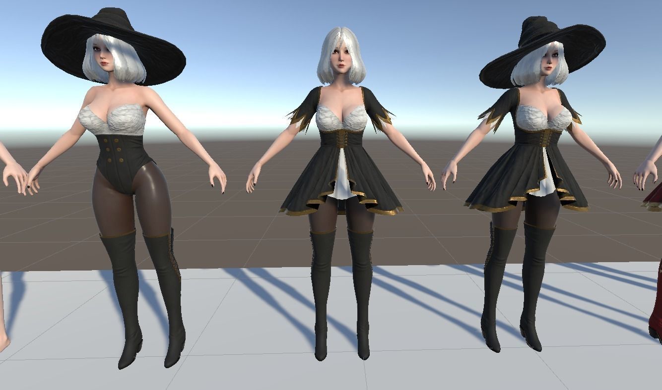 Witch Girl Mona Low-poly 3D model_27