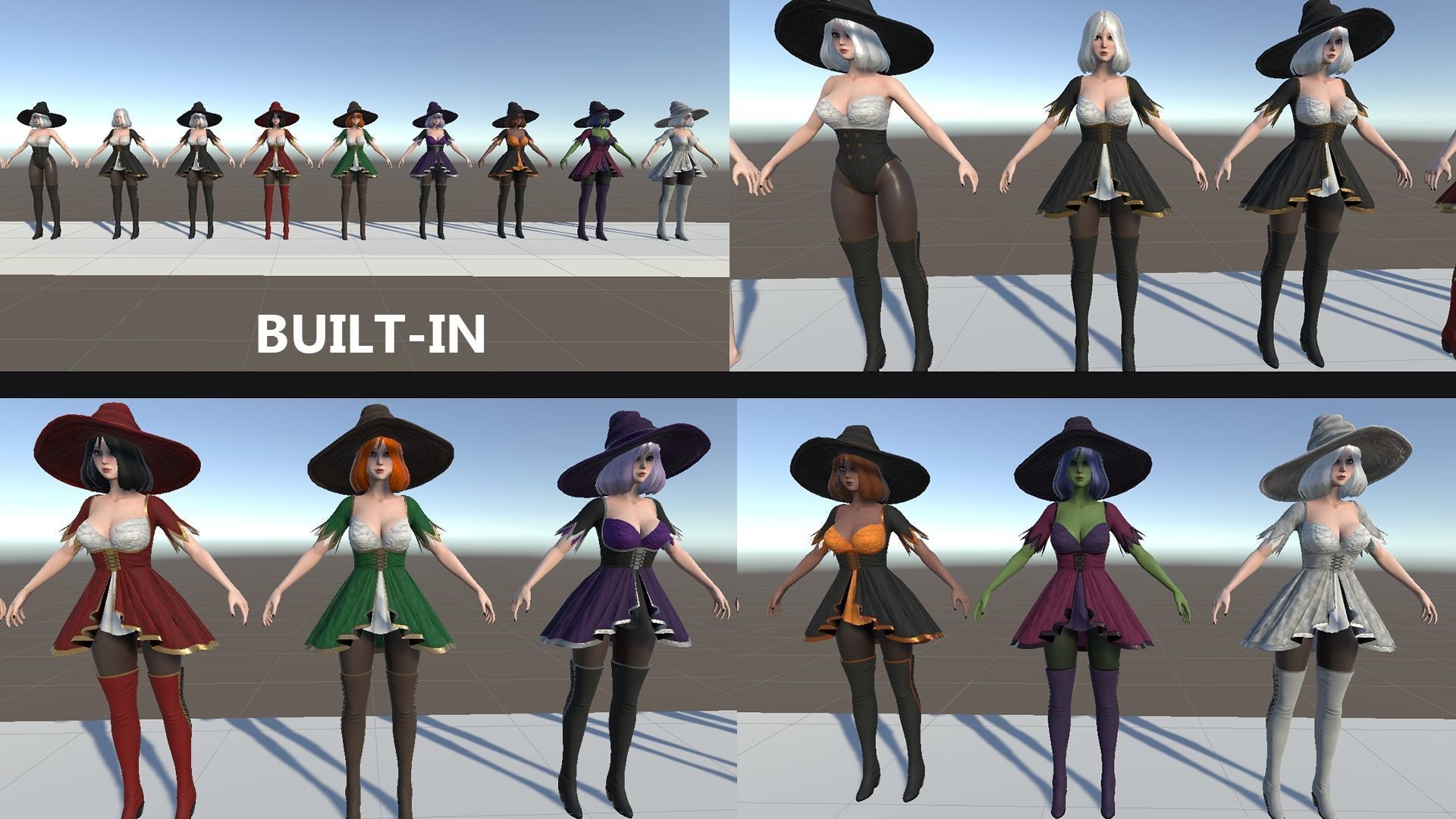 Witch Girl Mona Low-poly 3D model_22